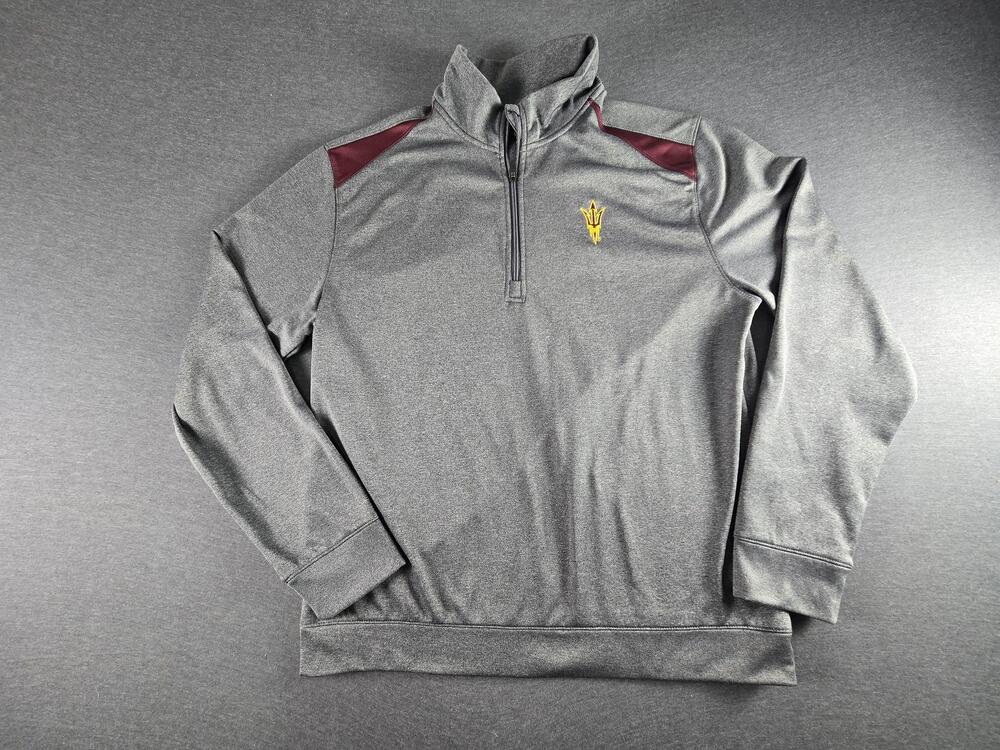 Arizona State Sun Devils Sweatshirt Mens XL Gray NCAA 1/4 Zip Campus Drive
